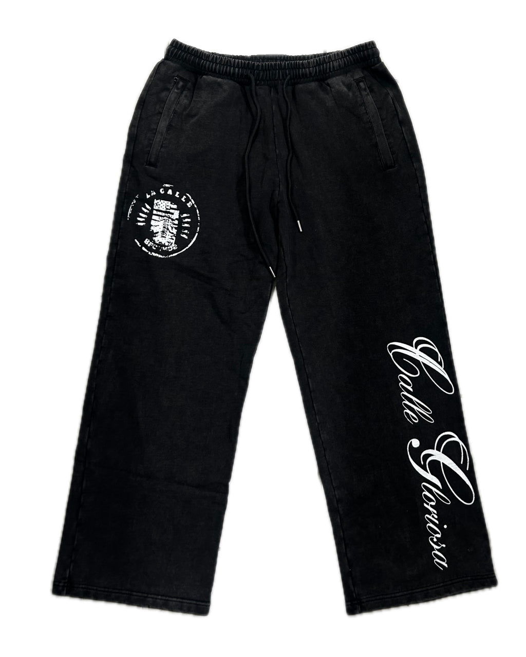 La Calle Records sweat pant (stone wash black)