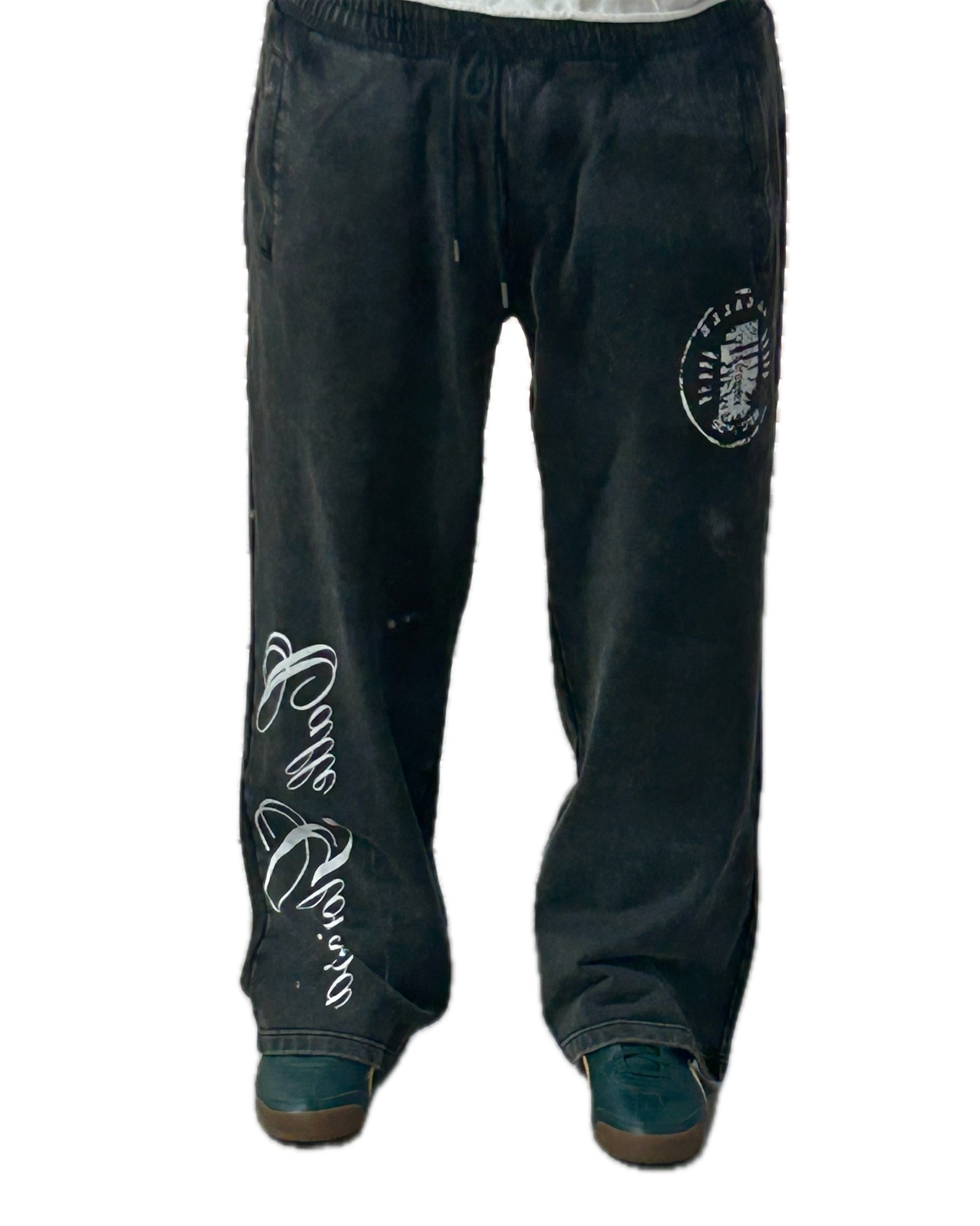 La Calle Records sweat pant (stone wash black)