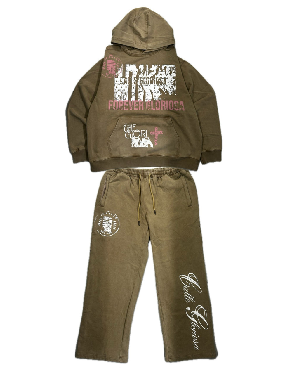 Forever Gloriosa Hoodie(brown stone wash)