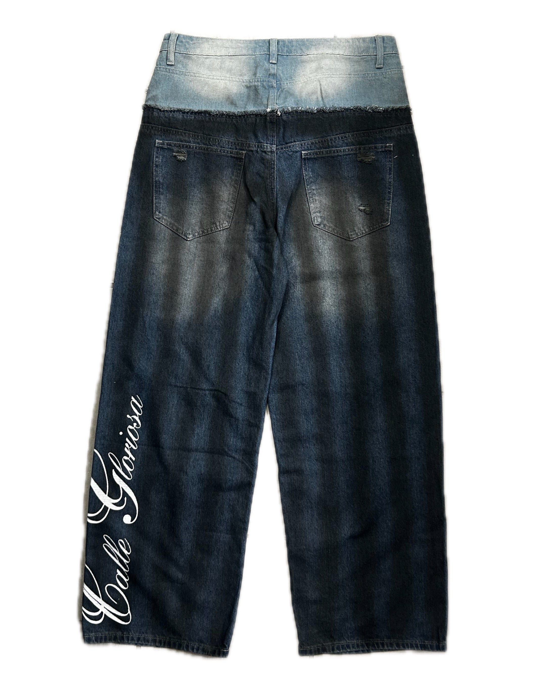 Double denim baggy